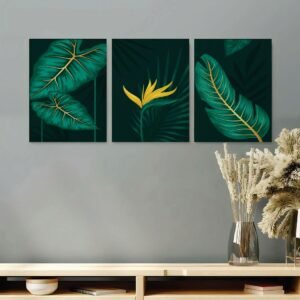 Set of 3 Premium Wall Art Photo Tiles – Modern Home Decor Sets  8x11