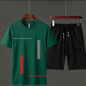 Pack of 2 Tracksuit 1 PCs shirt & 1 PCs short HY Boutique Men's Summer shirt & Shorts Tracksuit Set – Lightweight & Comfortable Casual Wear