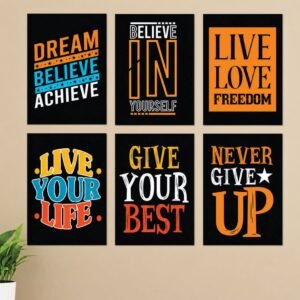Set of 6 Premium Wall Art Photo Tiles – Modern Home Decor Sets 8x11